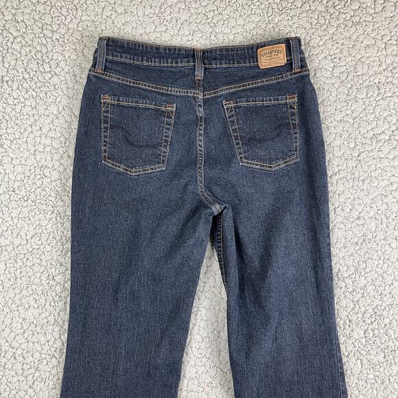 Levis Strauss Signature At Waist Bootcut Jeans Womens 12 Long Dark Wash - Picture 8 of 12